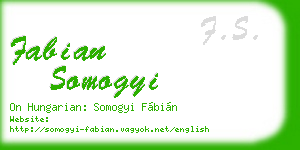 fabian somogyi business card