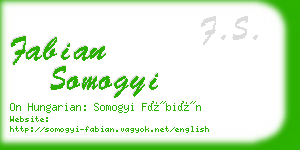 fabian somogyi business card